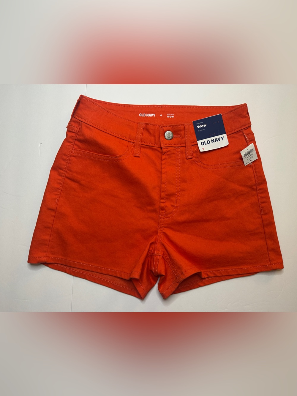 NWT Old Navy Women's Orange High-Rise Shorts